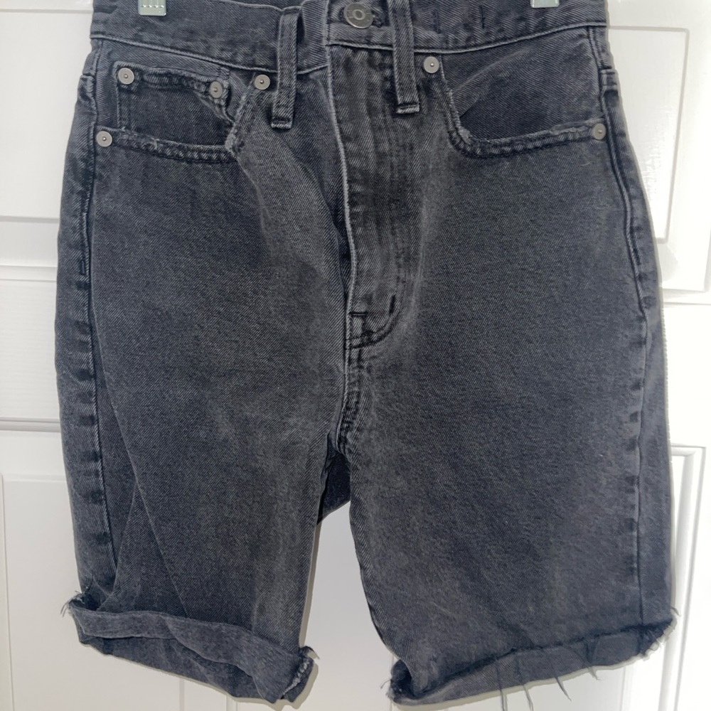Madewell Black Denim Bermuda Shorts